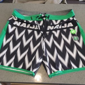 Nike Hurley Nigeria Shorts 2018 World Cup Swim Trunks Size 34 Large